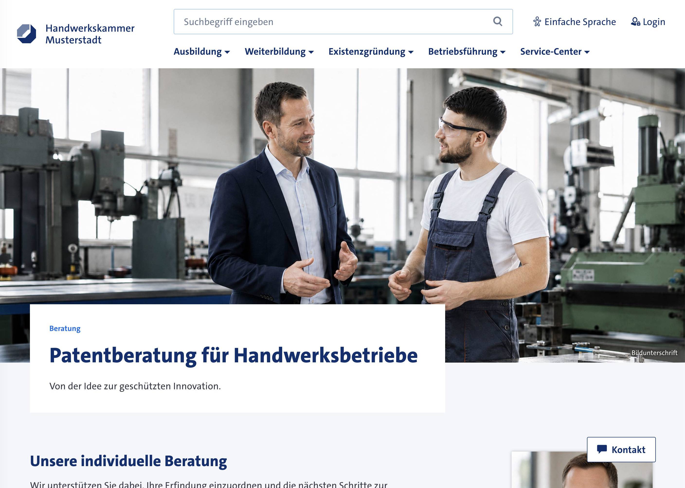 Beratung: Seite
